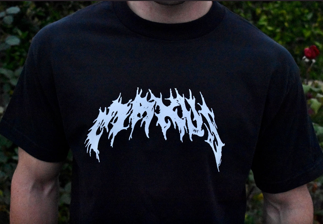 Black Distortion Logo Tee